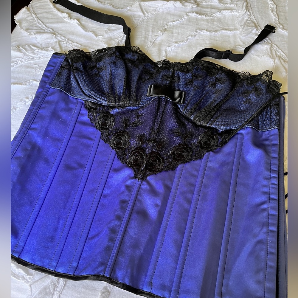 Frederick’s of Hollywood bustier..